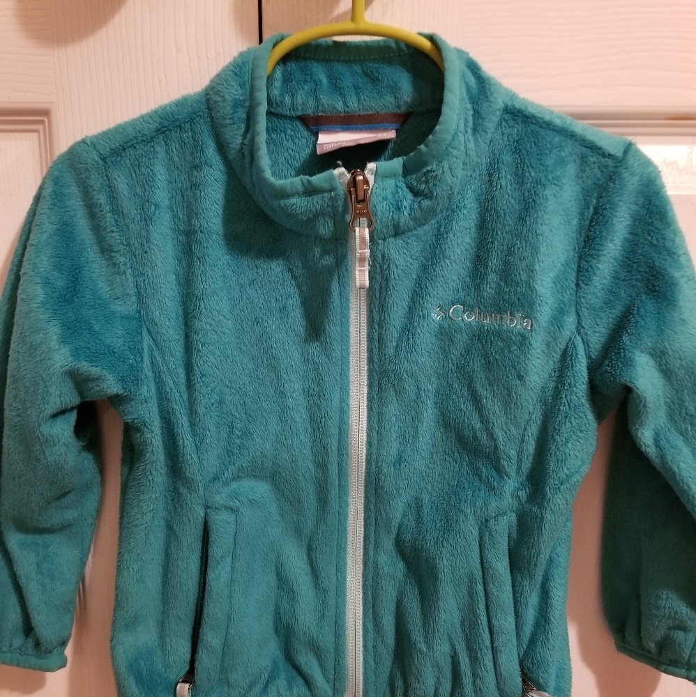 Columbia 2t toddler fleece jacket teal